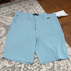 Travis Mathew Sky Blue Flat Front Shorts
